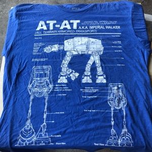 Star Wars AT-AT Blueprint shirt. Mens L